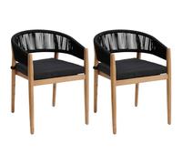 Hespéride - Poltrona Pasto Tevio Antracite - L. 58 x P 60,5 x H. 76 cm - Mobili da Esterno per Terrazza Balcone Pation