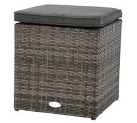 Hespéride - Pouf da Giardino Mayari in Alluminio trattato con polveri epossidiche e Paralume in Resina Intrecciata