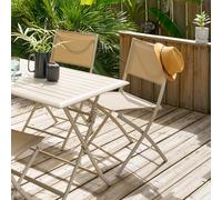 HESPERIDE Sedia da giardino pieghevole Modula argilla beige