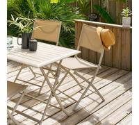 HESPERIDE Sedia da giardino pieghevole Modula argilla beige