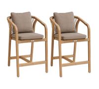 Hespéride - Set di 2 poltrone da giardino Papua Acacia & Taupe