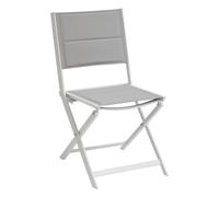 Hespéride - Set di 4 sedie da giardino pieghevoli allure in alluminio trattato con polveri epossidiche in bianco e ghiacciaio