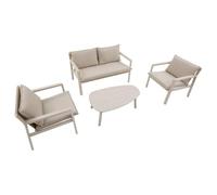 Hespéride - Set di mobili da giardino flovia 4 posti in argilla