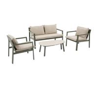 Hespéride - Set di mobili da giardino flovia 4 posti verde alloro