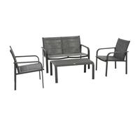 Hespéride - Set di mobili da giardino piazza 4 posti grigio grafite