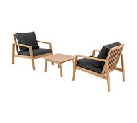 Hespéride - Set di mobili da Giardino tiwi in Carbonio e Acacia a 2 posti