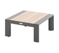 Hespéride - Tavolino da giardino quadrato evasion grafite e Honey 65 x 65 cm in alluminio