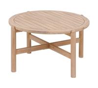Hespéride - Mesa de centro redonda de jardín Deona beige - 80 x 48 cm - Acacia - Mobiliario de exterior para terraza, balcón y patio