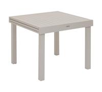 HESPERIDE - Tavolo da giardino allungabile Piazza Clay - 8 posti - Alluminio con rivestimento epossidico antiruggine - Mobili da esterno con estensione scorrevole