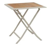 Hespéride - Tavolo da giardino azua 2 posti pieghevole beige 71x71cm