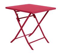 HESPERIDE Tavolo da giardino pieghevole 71x70x70 cm Greensboro rosso rosso