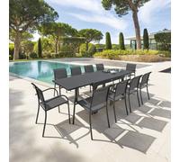 HESPERIDE Tavolo estensibile in alluminio, da 200/320x100x75 cm grigio