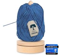 Hesørd Svolgitore di lana con cuscinetto a sfera in legno come porta lana, porta filo - per lavorare a maglia e all'uncinetto senza nodi e in modo uniforme