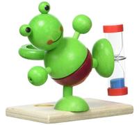 Hess 14520 - Bambino Giocattolo in Legno: Porta Spazzolino da Denti con Timer, Frog