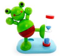 Hess 14520 - Bambino Giocattolo in Legno: Porta Spazzolino da Denti con Timer, Frog