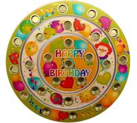 Hess Holzspielzeug 15643 - Portacandele ad anello, per compleanno, per bambini, in legno, per 26 candele, circa 22 cm