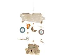 Hess Holzspielzeug 10273 - Mobile in Legno, Serie Nature Bear, Fatto a Mano, da Appendere sopra Il Letto o Il fasciatoio, Grande Circa 32 x 50 cm