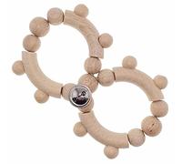 Hess Holzspielzeug 11093 - Sonaglio in legno a forma di otta, con parti mobili, per bambini dai 6 mesi in su, fatto a mano, naturale puur, per emozioni e divertimento