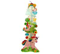 Hess Holzspielzeug 14631 - Metro in legno per bambini, serie Unicorno, realizzato a mano, pieghevole, adatto per stature da 80 a 150 cm