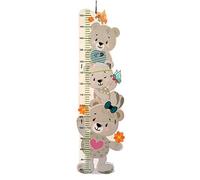Hess Holzspielzeug 14632 - Asta di Misurazione in Legno per Bambini, Serie Bear Nature, Fatta a Mano, Pieghevole, Adatta per Un'Altezza del Corpo di Circa 80 a 150 cm