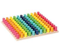 Hess Holzspielzeug 14866 - Gioco a innesto a Colori in Legno con 121 innesti di Cui 6 Modelli a innesto, per Bambini dai 3 Anni, Fatto a Mano, Divertimento Divertente con Effetto di apprendimento