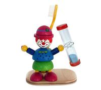 Hess - Porta spazzolino con timer per bambini "Clown", in legno