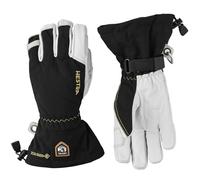 Hestra Army Leather Gore-TEX - Guanti da neve impermeabili a 5 dita con risvolto lungo per sci, snowboard e alpinismo, nero, 10