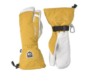 Hestra Army Leather Heli 3 Finger - guanti sci freeride Yellow 10