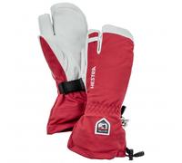 Hestra Army Leather Heli 3 Finger - guanti sci freeride 8 Red unisex