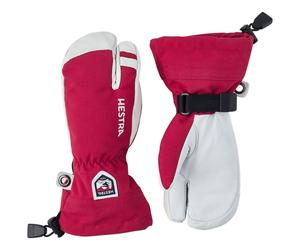 Hestra Army Leather Heli Ski, guanti da sci a 3 dita, junior, rosso 4 Red