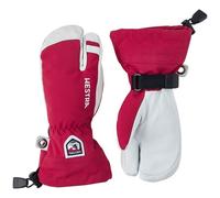 Hestra Army Leather Heli Ski, guanti da sci a 3 dita, junior, rosso 5 Red