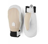 Hestra - Calde e resistenti moffole da sci - Army Leather Patrol W Mitt Beige per Donne in Softshell - Taglia 7