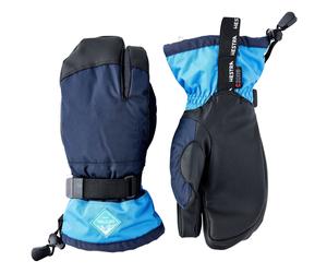 Hestra Gauntlet CZone, guanti da sci a 3 dita, junior, blu 5 Dark Blue/Sky Blue