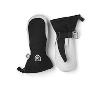 Hestra - Muffole da sci - Heli Ski W Mitt Black/Off White per Donne in Pelle - Taglia 7 - Nero