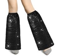 Hestya 1 Paio Scaldamuscoli Glitterati per Donna Anni '70 da Disco | Accessori per Costume Anni '70, Stile Retrò, Scaldamuscoli con Paillettes Brillanti, Perfetti per Carnevale Party Tema Disco