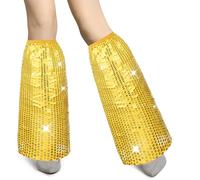 Hestya 1 Paio Scaldamuscoli Glitterati per Donna Anni '70 da Disco | Accessori per Costume Anni '70, Stile Retrò, Scaldamuscoli con Paillettes Brillanti, Perfetti per Carnevale Party Tema Disco