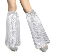 Hestya 1 Paio Scaldamuscoli Glitterati per Donna Anni '70 da Disco | Accessori per Costume Anni '70, Stile Retrò, Scaldamuscoli con Paillettes Brillanti, Perfetti per Carnevale Party Tema Disco