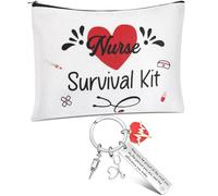 Hestya 2 Regali per Infermiera Borsa Nurse Survival Kit Cosmetica Multiuso per Penne e Trucchi