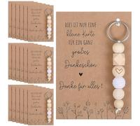 Hestya 20 Set Regalo di Ringraziamento Include 20 Portachiavi 20 Biglietto di Ringraziamento di Tutto 30 Fascette Fermacavo per Natale Collega Dipendente Regalo per l'Ospite Regalo di Addio