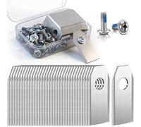 Hestya 30 lame di ricambio compatibili con Ecovacs Goat serie G1, O e A, accessori per robot tagliaerba, lama di ricambio in acciaio inossidabile con apertura da 7,2 mm, 30 viti e rondelle adesive