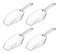 Hestya 4 Pack Multi-Purpose Plastic Clear Kitchen Scoops, Ice Scoop for Weddings, Candy Dessert Buffet, Protein Powders, Ice Cream, Coffee, Tea (6.5Pollici)