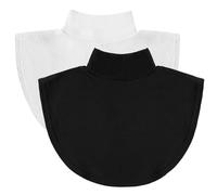 Hestya Colletto Staccabile da Donna Finto Colletto per Camicia (Nero, Bianco, 2 Pezzi)