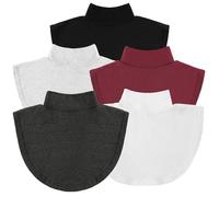 Hestya Colletto Staccabile da Donna Finto Colletto per Camicia(Nero, Bianco, Grigio Scuro, Grigio Chiaro, Rosso)