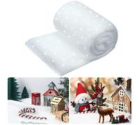 Hestya Neve Finta Natalizia Neve Artificiale per Decorazioni Soffice e Candido di Decorazioni per Albero di Natale Invernale di Un Villaggio Natalizio(1 Pacco,80 x 240 cm)
