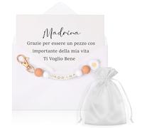 Hestya Regalo della Madrina Idee per Chiedere di Essere Madrina Padrino Vuoi Essere la Mia Madrina Vuoi Essere il Mio Padrino Portachiavi per Madrina per Natale Compleanno Battesimo (Grazie Madrina)