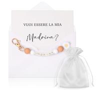 Hestya Regalo Idee per Chiedere di Essere Madrina Regalo per Madrina Portachiavi della Madrina Vuoi Essere la Mia Madrina Biglietto Madrine Annuncio Battesimo e Cresima