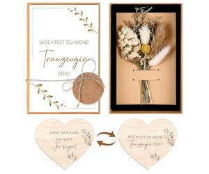 Hestya Regalo per Damigella d'Onore Proposta Biglietti di Möchtest du Meine Trauzeugin Sein Vuoi Essere la Mia Damigella d'Onore Invito da Damigella d'Onore Annuncio di Matrimonio (Stile Oro)