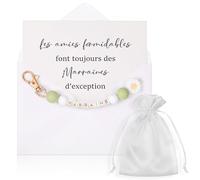 Hestya Richiesta Regalo per Madrina Portachiavi Madrina Idea Regalo Originale per Battesimo Comunione Compleanno Natale (Marraine d'Exception Vert)