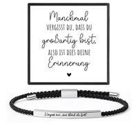 Hestya Set di 3 Braccialetti Motivazionali con Incisione Braccialetto Intrecciato con Messaggio Ispiratore Portafortuna con Biglietto e Confezione Regalo Regalo per Donne Uomini