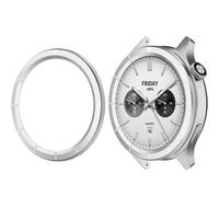 Hesupy Anello in metallo per Xiaomi Watch S4/S3/S4 eSIM/S3 eSIM, sostituzione in acciaio inox, piastra di copertura rigida per smartwatch Mi Watch S3/S4 (stile 4)